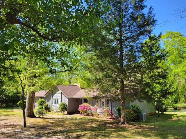 7505 Beaver Run Rd, Midland, GA 31820 - view of front of house with a front lawn and a chimney