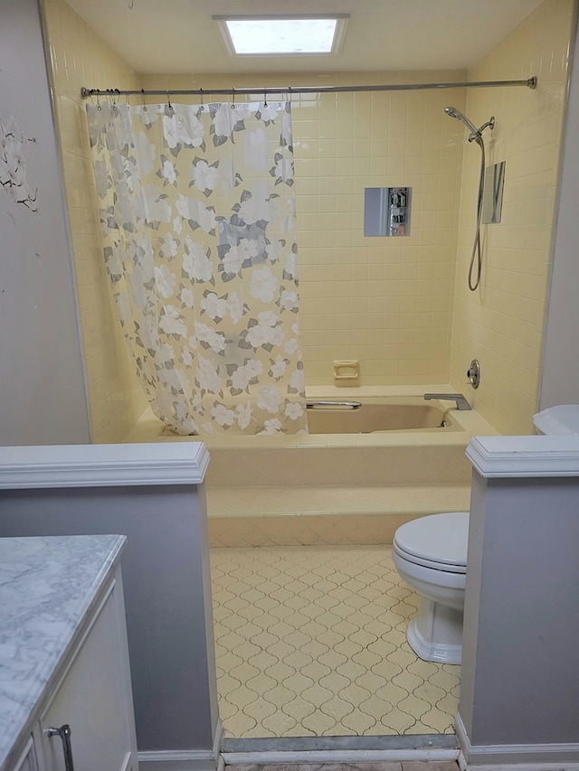 7505 Beaver Run Rd, Midland, GA 31820 - full bathroom featuring shower / tub combo with curtain and vanity