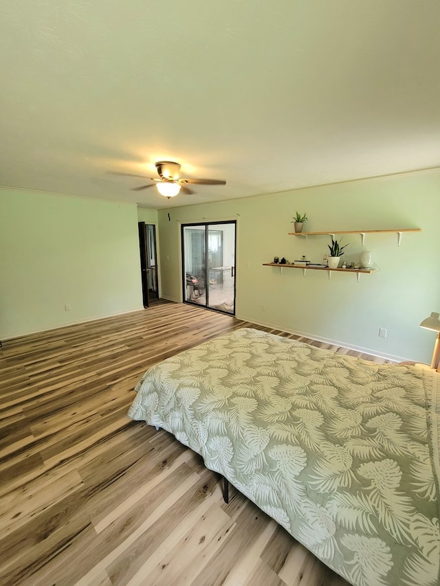 7505 Beaver Run Rd, Midland, GA 31820 - bedroom with light wood-style floors and a ceiling fan