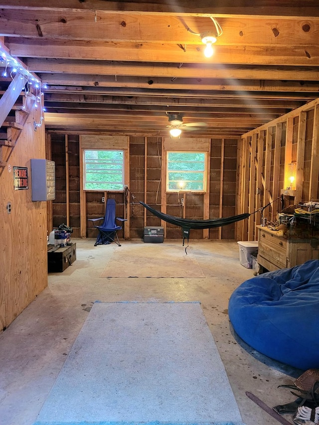 7505 Beaver Run Rd, Midland, GA 31820 - below grade area featuring wooden walls