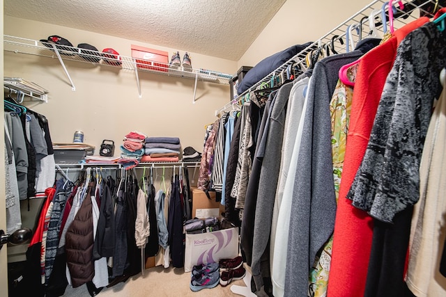 9742 Wooldridge Heights Dr, Fortson, GA 31808 - walk in closet featuring carpet