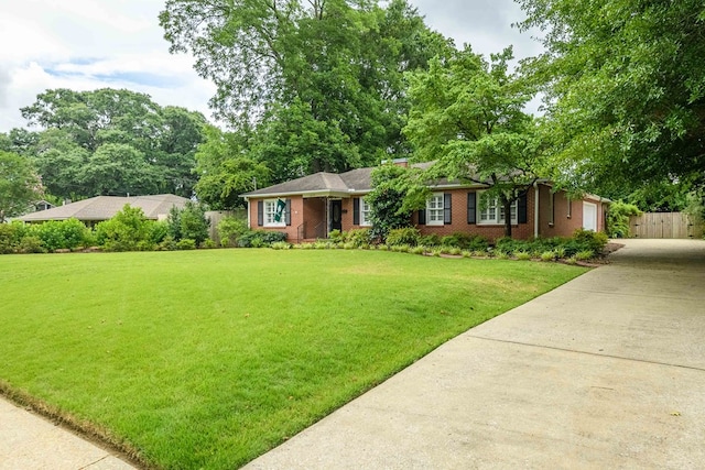 1820 Overlook St, Columbus, GA 31906 - ranch-style home with driveway, an attached garage, and brick siding