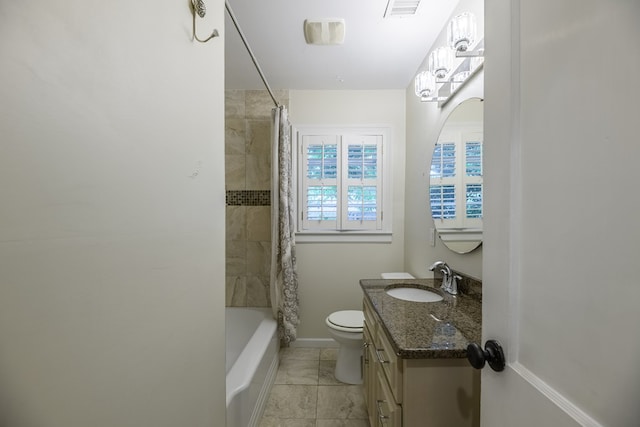1820 Overlook St, Columbus, GA 31906 - full bath with vanity, shower / tub combo, and marble look tiles