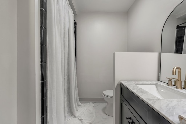 7172 Standing Boy Rd, Columbus, GA 31904 - full bathroom with marble look tiles, vanity, and a shower with curtain