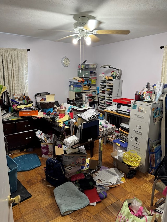 406 Henson Ave, Columbus, GA 31907 - office space with a ceiling fan and wood finished floors
