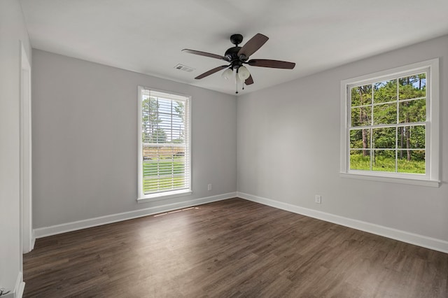 989 Lee Road 0213, Phenix City, AL 36870 - spare room with dark wood-style floors and ceiling fan