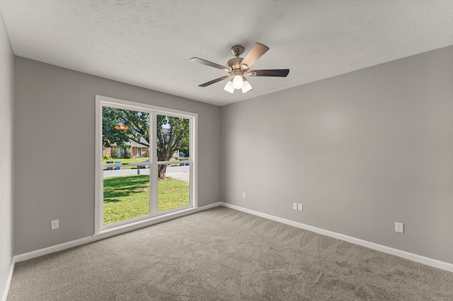 6344 Olde Towne Dr, Columbus, GA 31907 - spare room with carpet, ceiling fan, and a textured ceiling