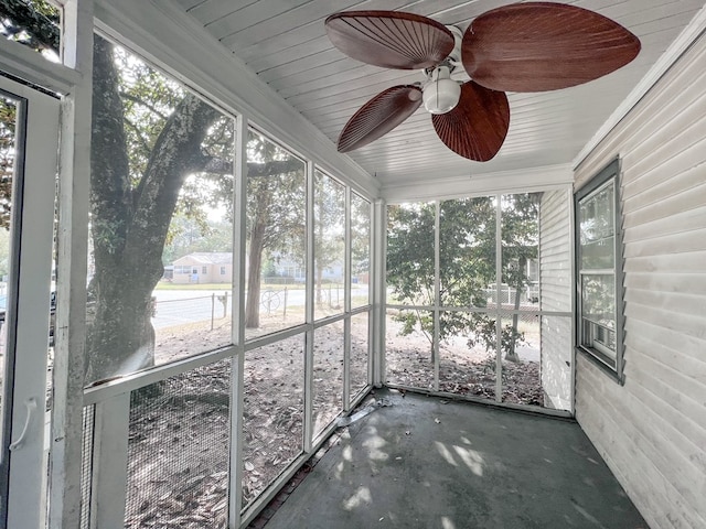 427 Bernard Dr, Columbus, GA 31903 - unfurnished sunroom with a ceiling fan