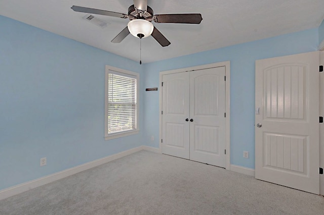 7177 Helen Dr, Columbus, GA 31904 - unfurnished bedroom with carpet floors, a closet, baseboards, and ceiling fan