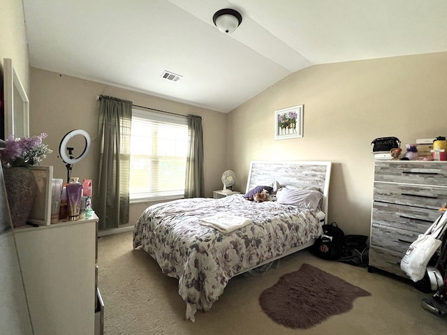 19 Pebblebrook Ln, Fort Mitchell, AL 36856 - bedroom with carpet and lofted ceiling