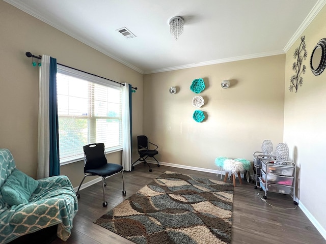 19 Pebblebrook Ln, Fort Mitchell, AL 36856 - living area featuring ornamental molding and wood finished floors