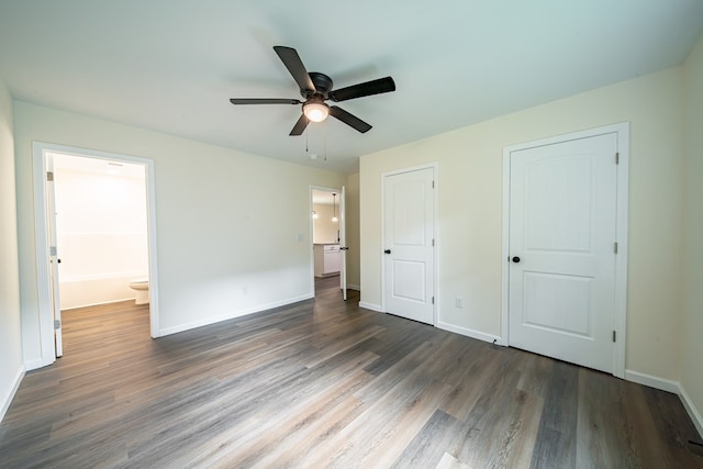 6900 Forrest Rd, Columbus, GA 31907 - unfurnished bedroom featuring wood finished floors and ceiling fan