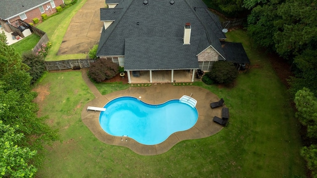 5043 Spyglass Ct, Columbus, GA 31909 - view of pool with a diving board and a patio