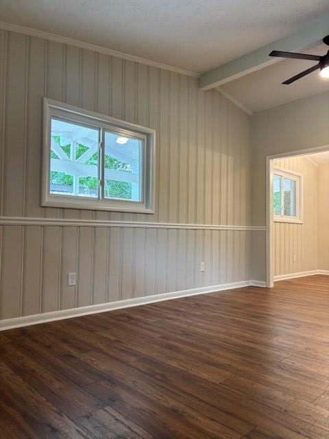 5435 Mariner Dr, Columbus, GA 31909 - spare room with wood finished floors, plenty of natural light, and a ceiling fan