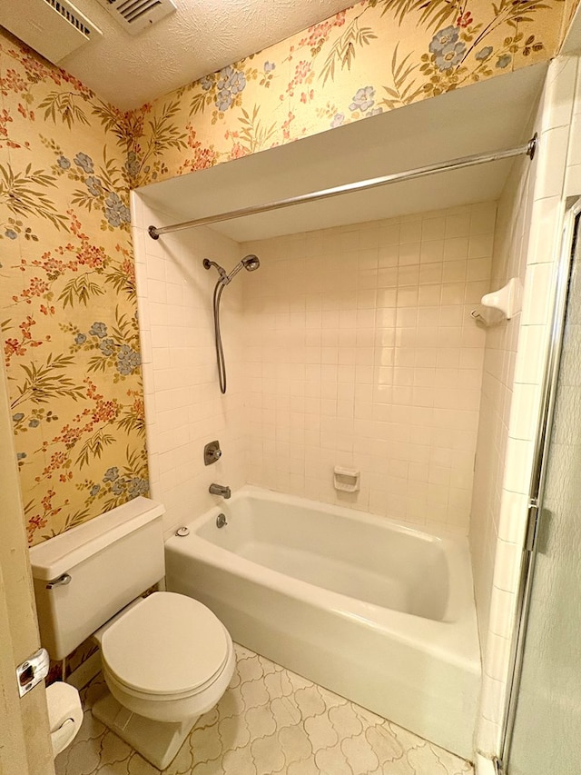 5302 Pine Needle Dr, Columbus, GA 31907 - bathroom featuring wallpapered walls and  shower combination