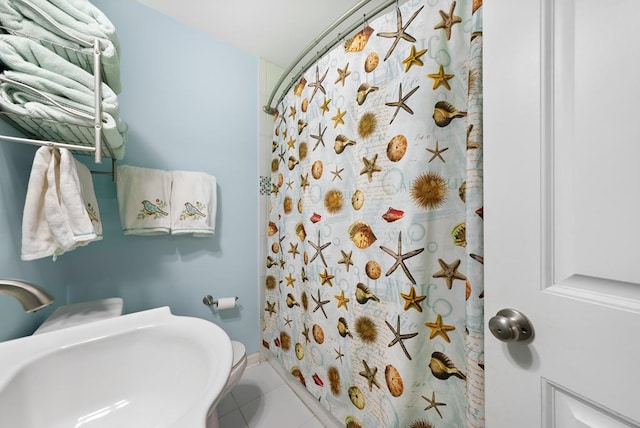 5608 Grove Ave, Columbus, GA 31904 - bathroom featuring a shower with curtain and tile patterned flooring