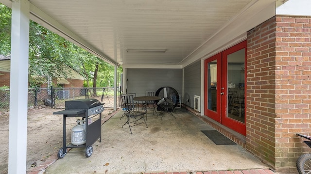 5608 Grove Ave, Columbus, GA 31904 - view of patio / terrace featuring a grill and french doors