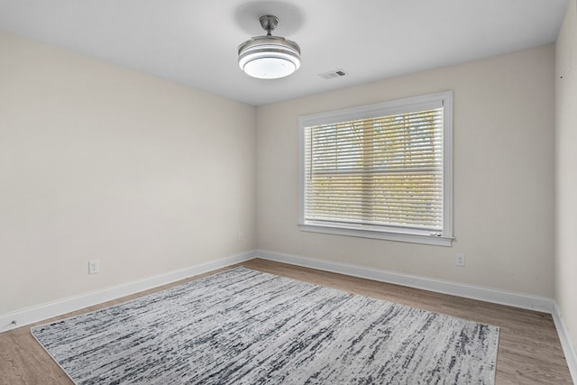 empty room featuring light wood-type flooring