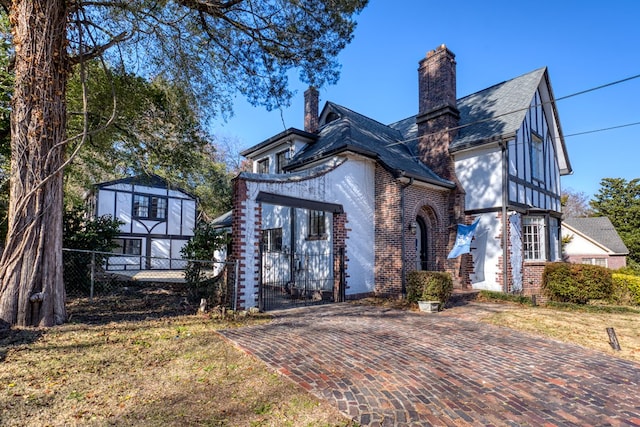 view of tudor home