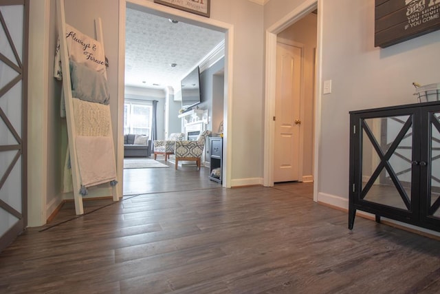 7265 E Wynfield Loop, Midland, GA 31820 - hallway with dark wood-style floors and baseboards