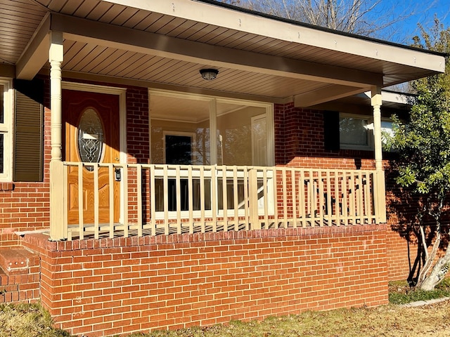 exterior space with covered porch