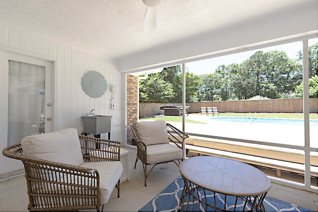7191 Otter Dr, Midland, GA 31820 - sunroom with healthy amount of natural light and a jacuzzi