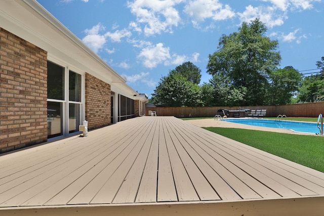 7191 Otter Dr, Midland, GA 31820 - wooden terrace with a fenced backyard
