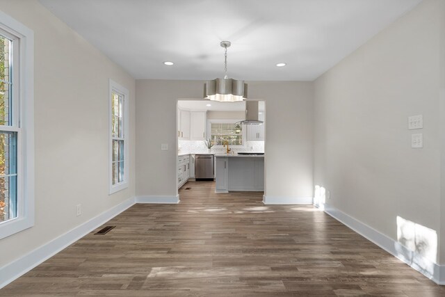 7209 Lullwater Rd, Columbus, GA 31904 - unfurnished dining area featuring plenty of natural light, wood finished floors, and recessed lighting