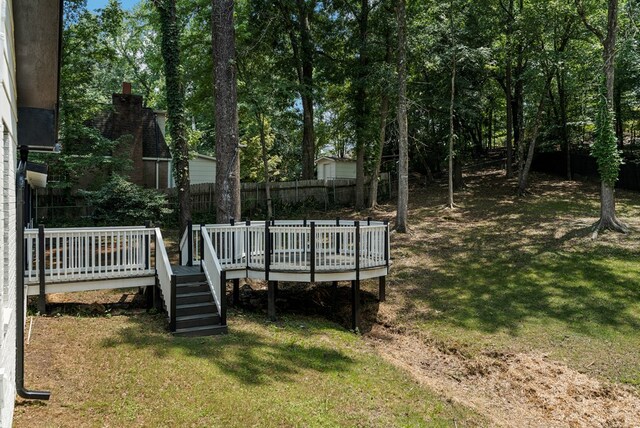 7209 Lullwater Rd, Columbus, GA 31904 - view of yard with a deck