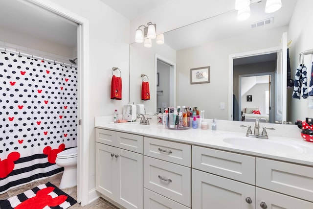 7514 Garrett Rd, Midland, GA 31820 - full bath with double vanity and a shower with curtain