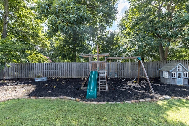 7514 Garrett Rd, Midland, GA 31820 - view of play area featuring a fenced backyard and a shed