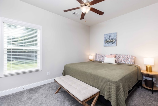 7514 Garrett Rd, Midland, GA 31820 - bedroom featuring carpet, multiple windows, and ceiling fan