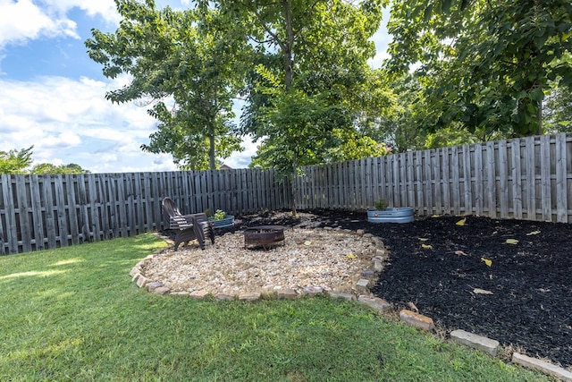 7514 Garrett Rd, Midland, GA 31820 - fenced backyard featuring a fire pit