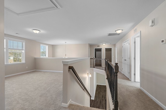 254 Clearbrook Ln, Columbus, GA 31904 - hallway featuring an upstairs landing, carpet flooring, and baseboards