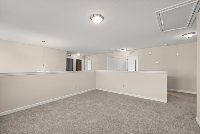 254 Clearbrook Ln, Columbus, GA 31904 - carpeted spare room featuring attic access and baseboards