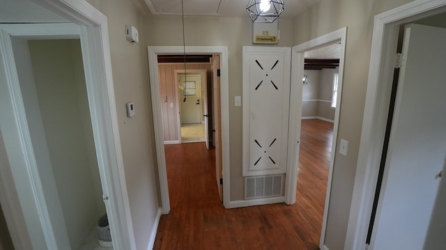 4525 Sentry St, Columbus, GA 31907 - corridor featuring attic access and wood finished floors