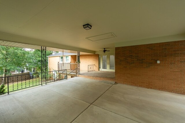 3068 Apache Dr, Columbus, GA 31909 - view of patio with french doors and ceiling fan