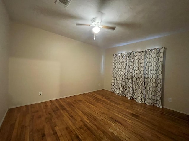 bonus room with ceiling fan and hardwood / wood-style floors