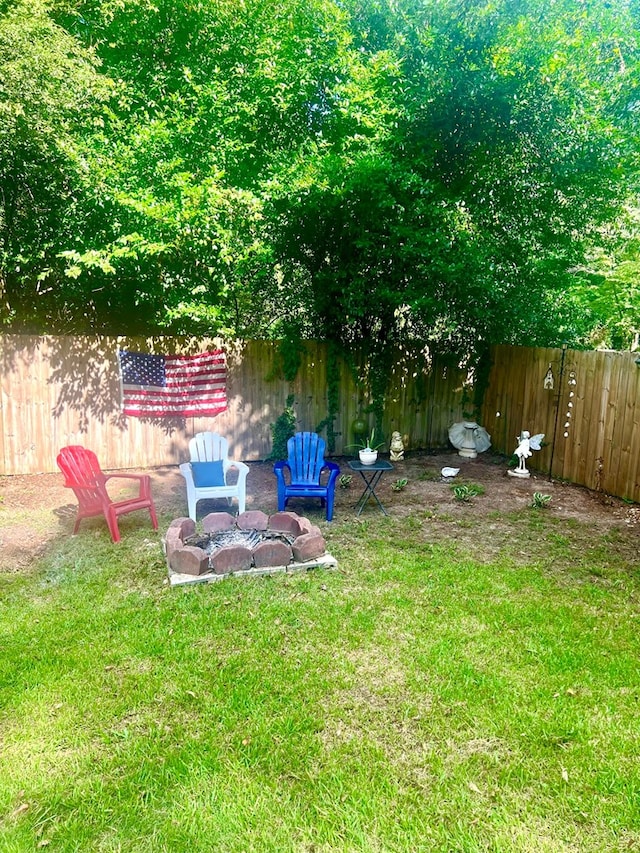 4212 Canady St, Columbus, GA 31909 - view of yard with an outdoor fire pit