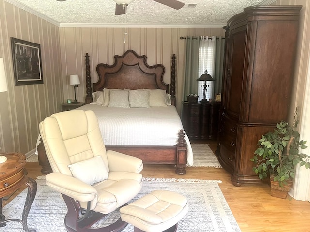 4212 Canady St, Columbus, GA 31909 - bedroom featuring light wood-style flooring, crown molding, and a ceiling fan