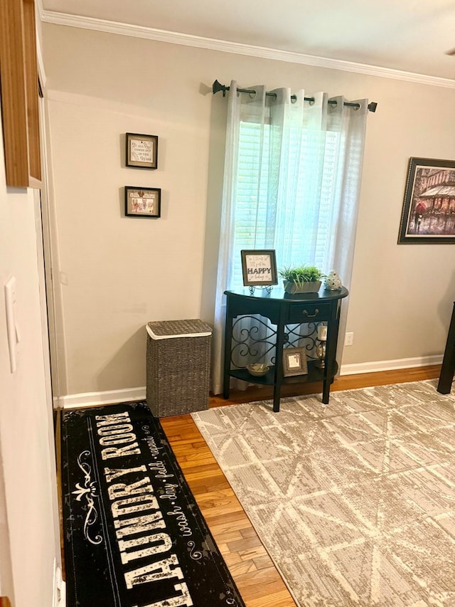 4212 Canady St, Columbus, GA 31909 - hall with crown molding, wood finished floors, and baseboards
