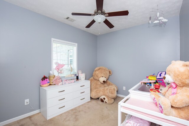 6074 White Pine Dr, Midland, GA 31820 - bedroom featuring light carpet and a ceiling fan