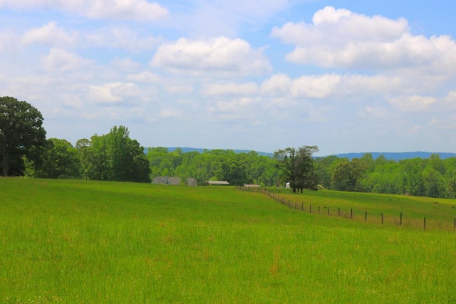 view of yard featuring a rural view