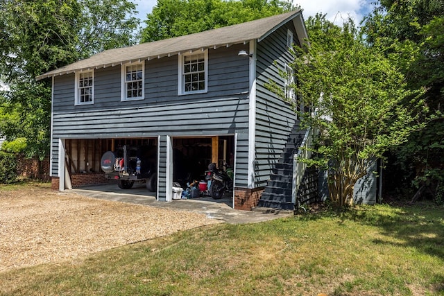 exterior space featuring driveway