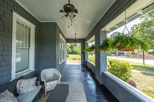 view of patio with a porch