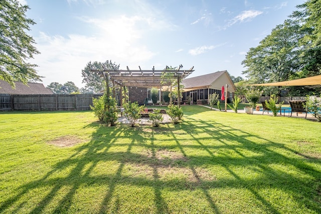 5 Mallard Ct, Midland, GA 31820 - fenced backyard featuring a pergola and a patio