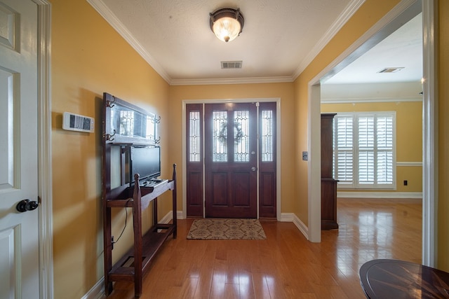 5 Mallard Ct, Midland, GA 31820 - foyer entrance with hardwood / wood-style flooring and crown molding