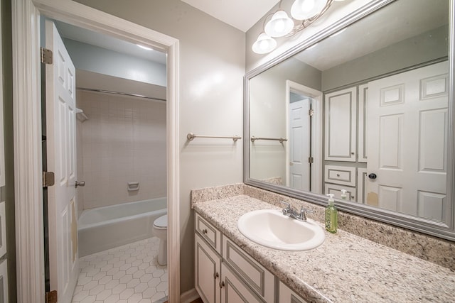 5 Mallard Ct, Midland, GA 31820 - bathroom with vanity, tile patterned flooring, and shower / tub combination