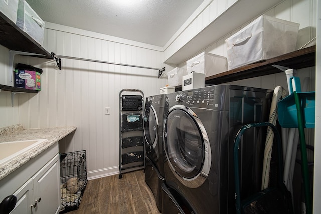 5 Mallard Ct, Midland, GA 31820 - washroom featuring washer and clothes dryer and dark wood-style flooring