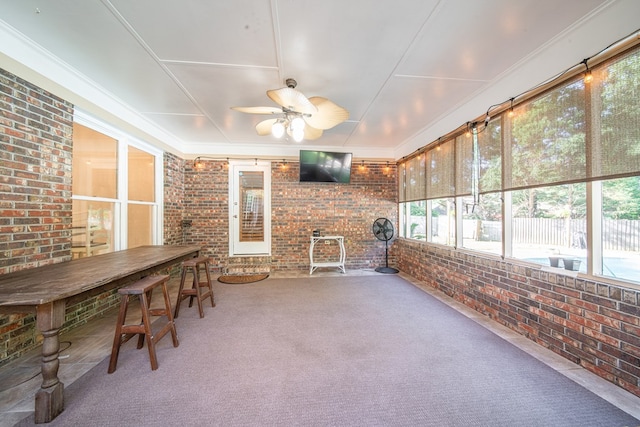 5 Mallard Ct, Midland, GA 31820 - unfurnished sunroom featuring a ceiling fan